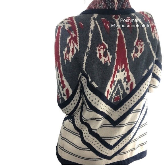St John's Bay Sweater Cardigan Women M Open Casual Cabin Southwest Cozy Western - Picture 2 of 10